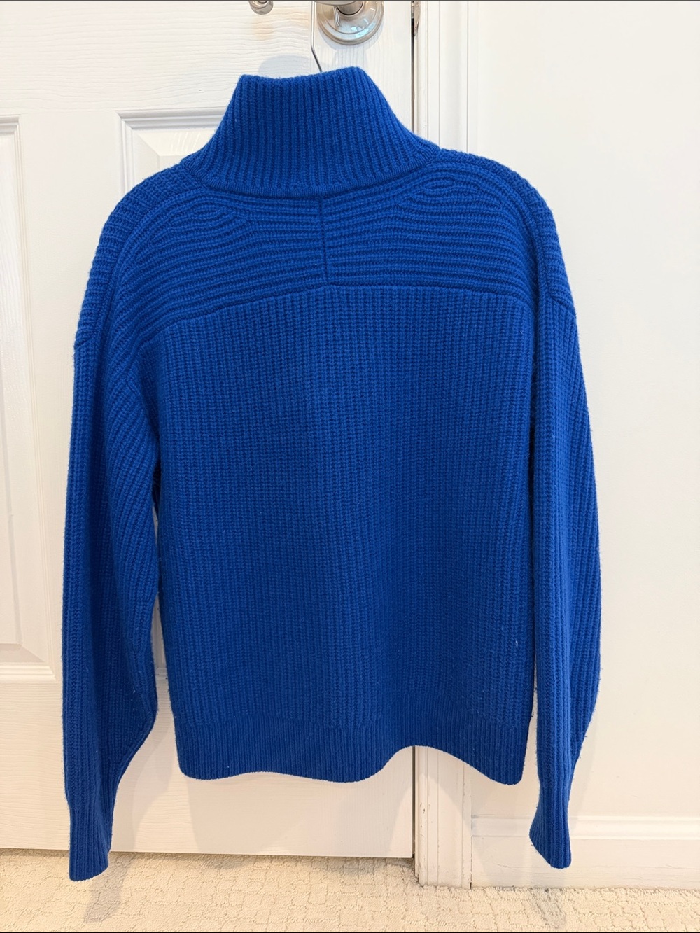 Everlane Cobalt Zip-Neck Ribbed Sweater - Picture 4 of 6